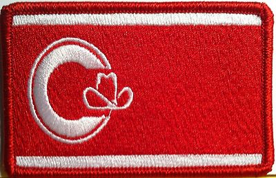 CALGARY Flag Iron On Patch Alberta Province Canada Embroidery Red Border