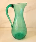 Rare Blenko Catalog #569(P) Sea Green Glass Pitcher c. 1956-1959 12" MCM Decor