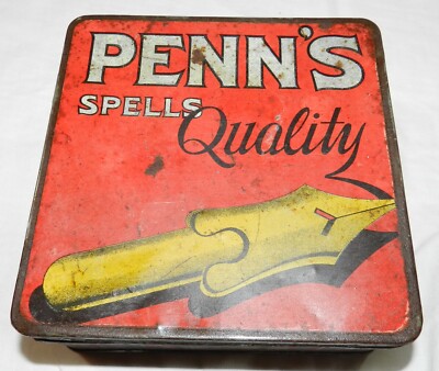 Vintage Penn's Tobacco Tin - 6.5