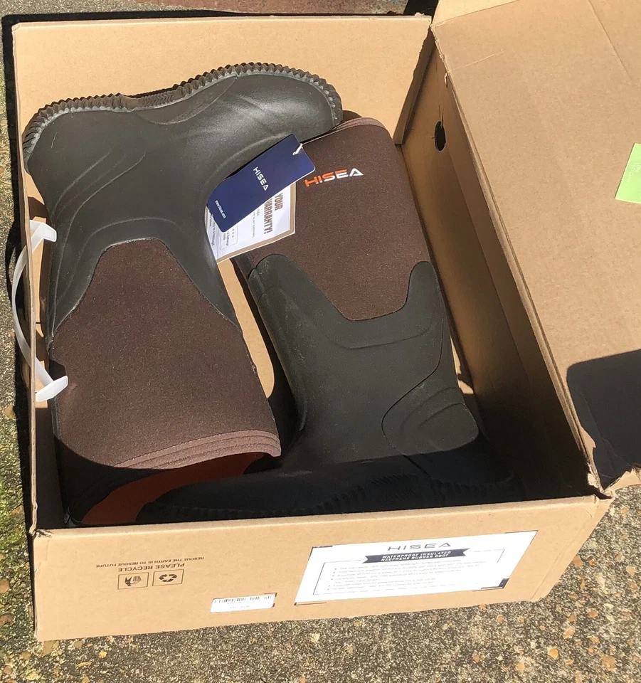 HISEA  Rain Boots Neoprene Waterproof Insulated Boot Men/Youth Sz 5 NIB - Image 3 of 4