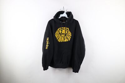 Vintage Disney The Lion King Womens XL Faded Spell Out Broadway Play Hoodie 
