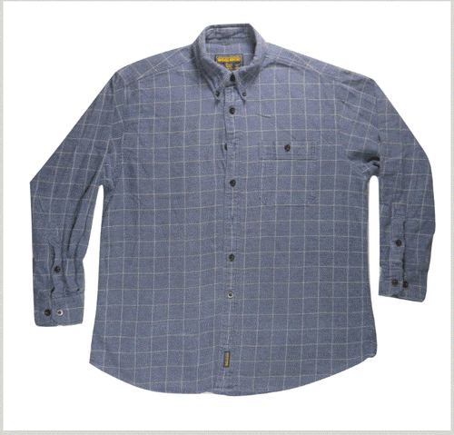 Camisa para hombre Woolrich XL azul marino a cuadros franela con botones a cuadros - Imagen 8 de 8