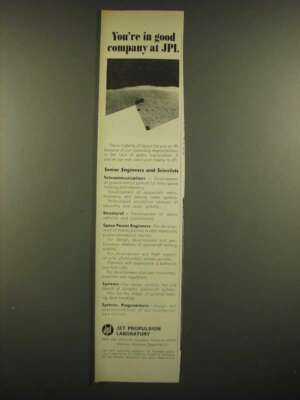 1966 JPL Jet Propulsion Laboratory Ad - You're in Good Company at JPL