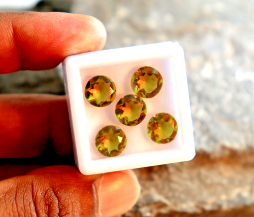Real Multi Color Alexandrite Gem 6mm Round Cut 2Piece(s) Certified Alex Earrings - Picture 9 of 9