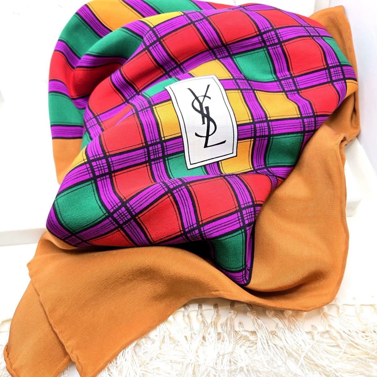 Yves Saint Laurent Scarf Vintage Scarves and Wraps for sale | eBay