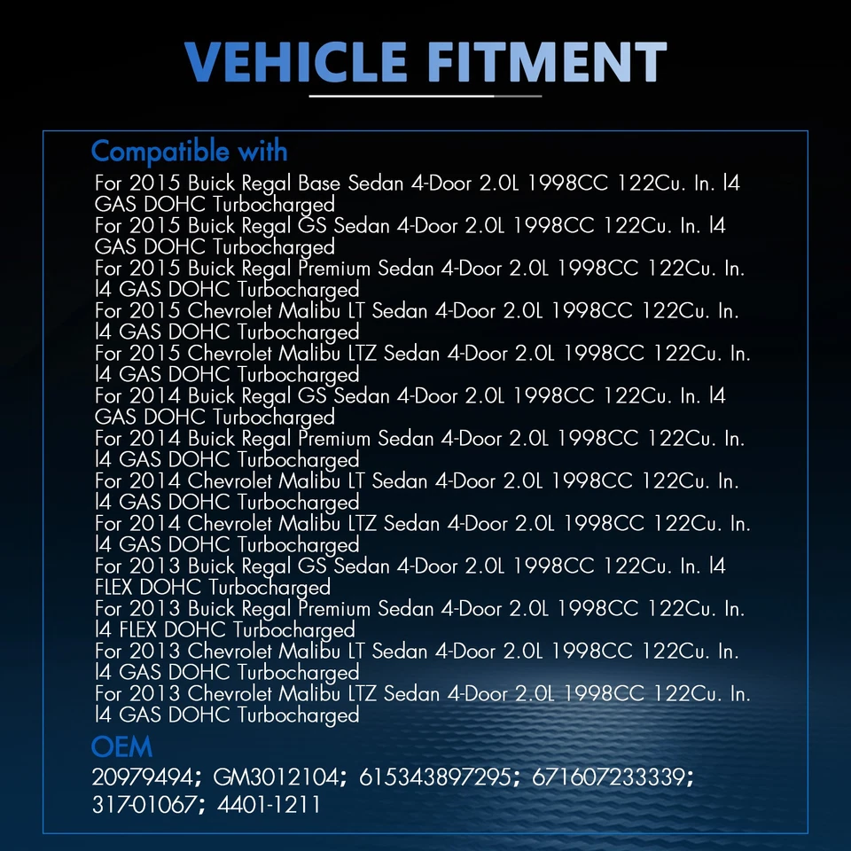 Enfriador de aire de carga intercooler 20979494 para Chevrolet Malibu 2013 2014 2015 2,0 L Foto 2 de 4