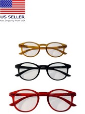 Reading Glasses Round Blue Light Blocking 3 Piece Set Strenght 1.50