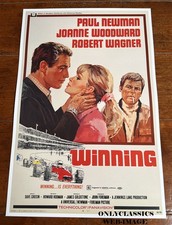 1969 Winning 12x18 Movie Poster Indy 500 Auto Racing Paul Newman Joanne Woodward
