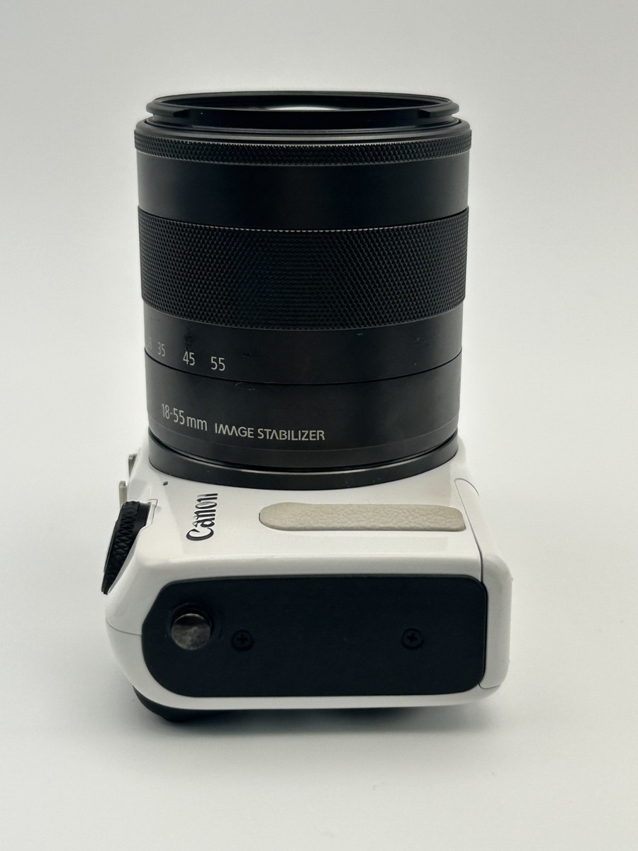 Near Mint Canon EOS M2 White w/ EF-M 18-55mm IS STM Lens From