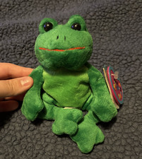 VTG NWT 1999 Avon Full O' Beans Plush Tad The Frog Green Stuffed Animal Toy