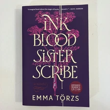 Ink Blood Sister Scribe ARC Emma Torzs 2023 Advance Reader's Fantasy Speculative
