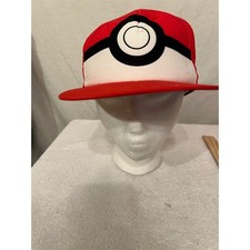 Pokemon Ash Ketchum Youth Snapback Hat Poke Ball Design Adjustable Cap OSFM