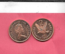 FALKLAND ISLANDS KM3a 1998 2 PENCE OLD VINTAGE UNCIRCULATED-BU MINT-UNUSED COIN