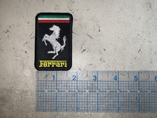 Embroidered Black White Ferrari logo Patch Iron On and/or Sew On