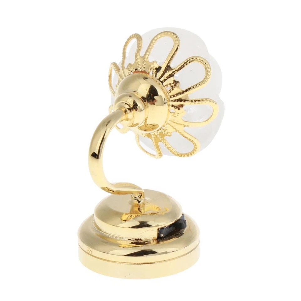 1:12 Dollhouse Miniature Rose Shape Lampada da parete a LED Lampada da tavolo - Immagine 4 di 4