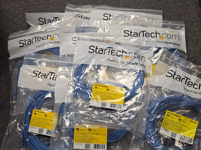 x8   STARTECH Blue Cat 5E  UTP Patch Cable 350 MHz  20 ft
