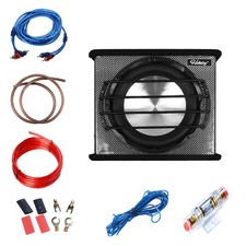 5800 Watt Bass 12" Aktiv Subwoofer Kiste Bassbox Auto Kabelset Aktivsub 12V DE