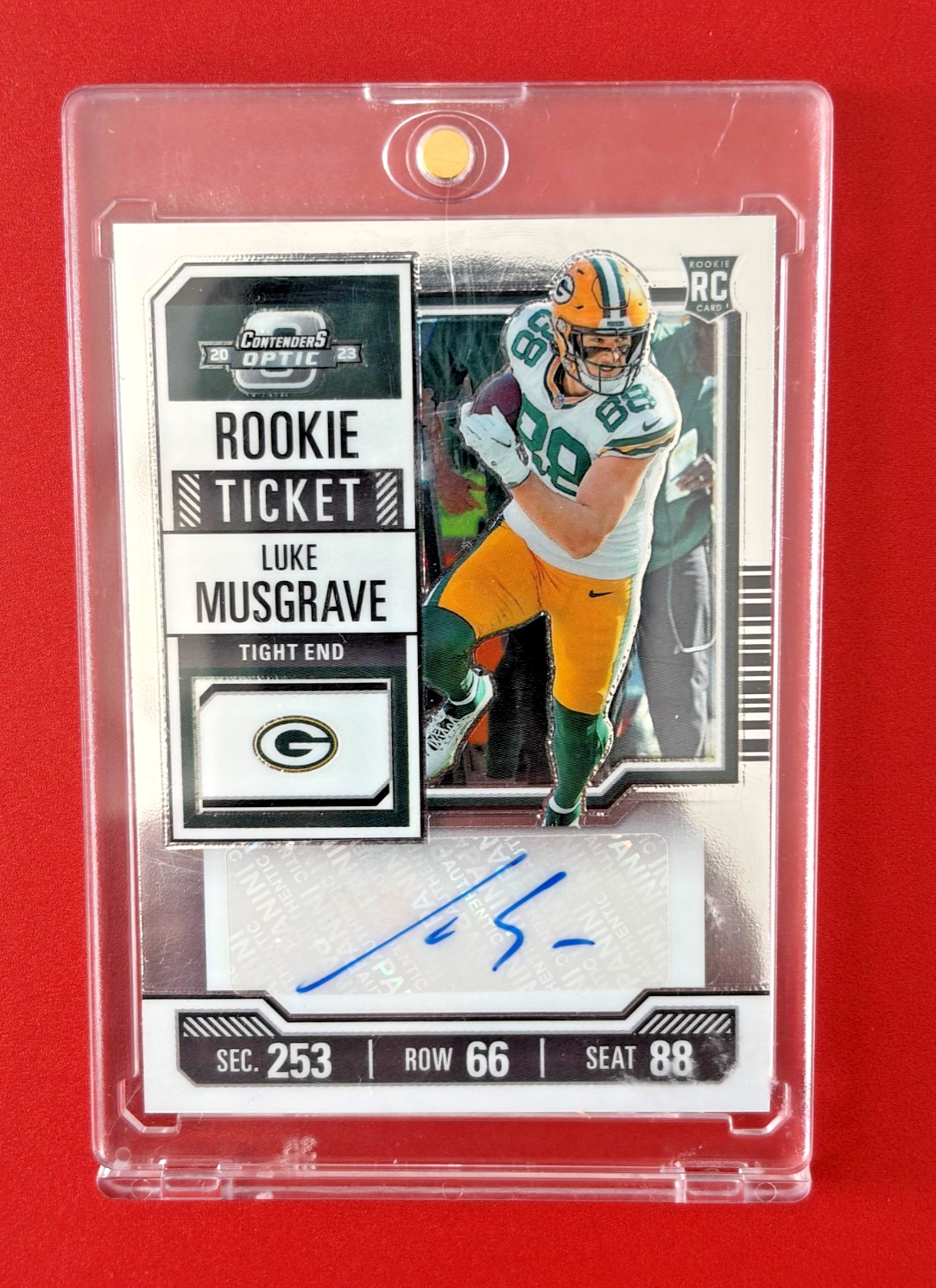 2023 Panini Contenders Optic Rookie Ticket Auto RC #183 Luke Musgrave Silver