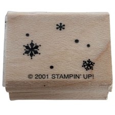 Stampin Up Rubber Stamp Snowflakes Snow Falling Snowing Background Christmas