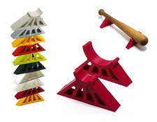 MINI BASEBALL BAT STICK FREESTANDING DISPLAY STAND RACK HOLDER HANGER Wine Red