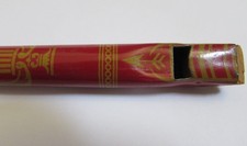 1920's TIN TOY FIFE ALL ORIG UNUSED GOLD LITH. TRIM WHISTLE JAPAN 6 TONES 12 1/2