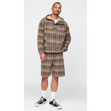 Gap Relaxed Plaid Canvas Shorts Size 29