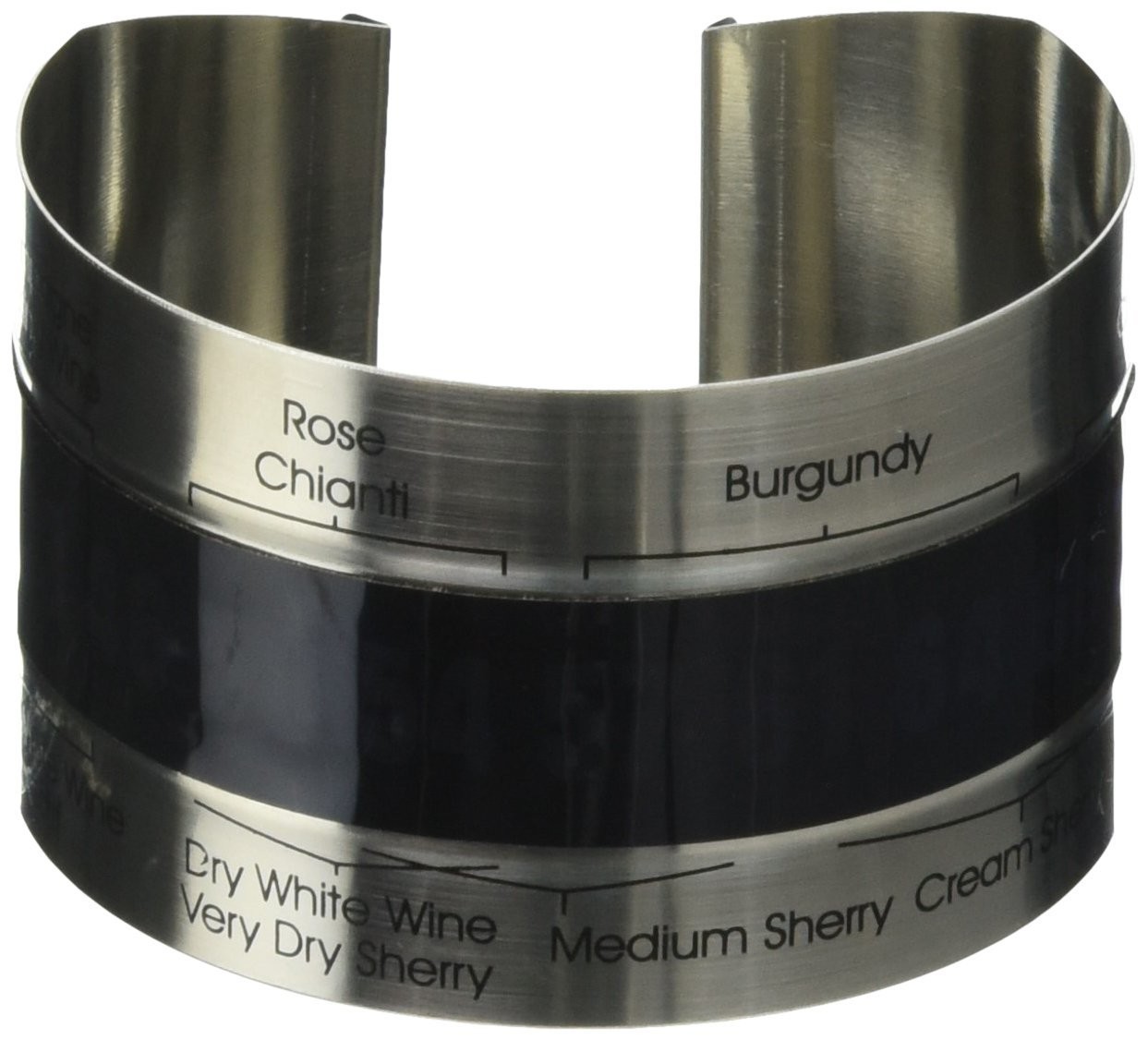 Стальное кольцо Kikkerland с термометром для винных бутылок с экраном серебристое разного размера 3290₽