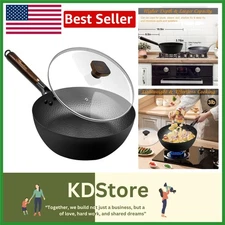 VersaSteel 10-Inch Nonstick Iron Wok with Lid & Detachable Handle
