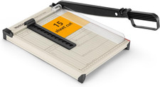 Guillotine Paper Cutter A4   Heavy Duty Paper Trimmer with Safety Guard,15 Sheet