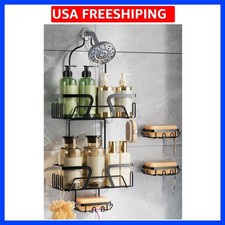 Shower Caddy Hanging with 3 Soap Holder - Over the Shower Head Caddy for Bath...