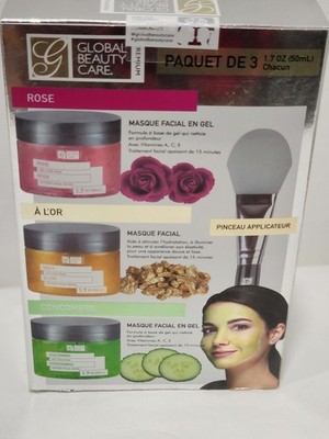 Spa Scriptions Global Beauty Care Gel Face Mask Set Anti-Aging Moisturize Pore