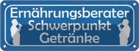 Blechschild 10X27 Cm ErnäHrungsberater GeträNke Bier Essen Trinken Deko Geschenk