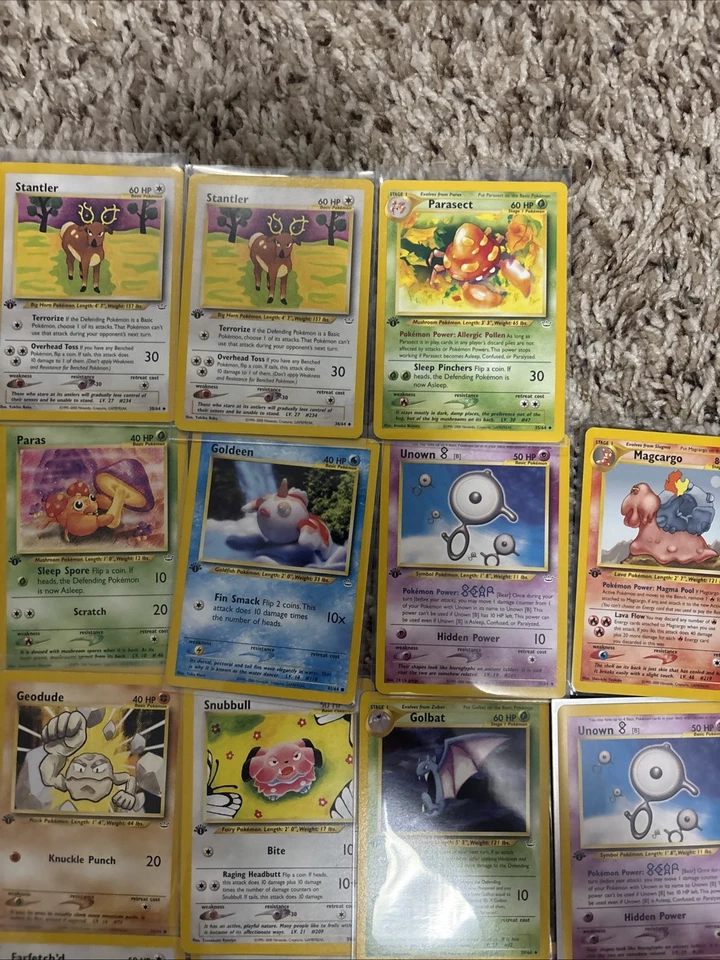 Pokemon 1st Edition Neo Revelation Non-Holo Lot All MP-NM 27 Cards In Total! 22 - Image 4 of 4