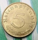 WWII Germany Third Reich 5 Reichspfennig 1939-A Berlin Coin, Combined Shipping  — photo 2