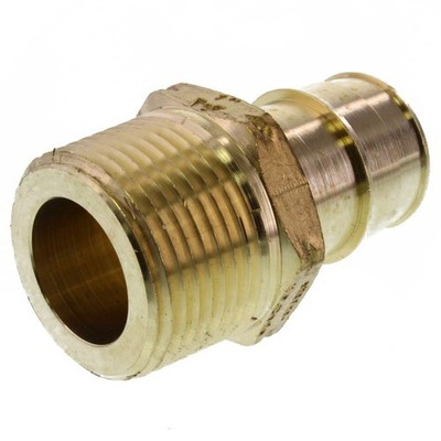 UPONOR WIRSBO LF4521010 MALE ADAPTER 1'' LEAD FREE BRASS 200 PSI PEX BARB x MIP