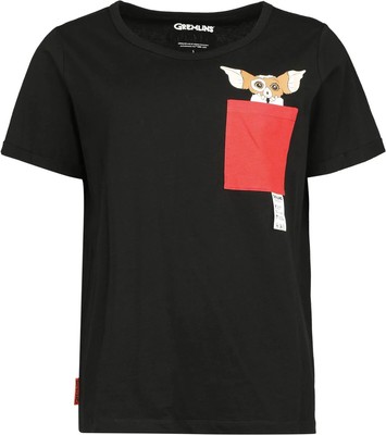 Gremlins T-Shirt Damen Gizmo schwarz Fan-Merch, Filme, Halloween, TV-Serien