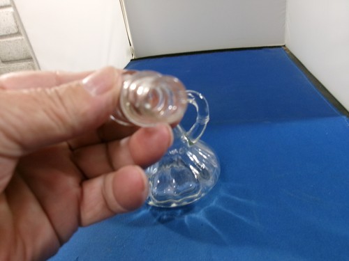 Vintage Cruet Anchor Hocking Clear Glass Vinegar Oil Cruet & Stopper 47 - Picture 3 of 6