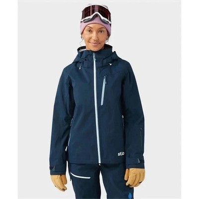 $465 Womens Stio Environ Jacket Full Zip Hooded Mountain Shadow Blue Size XL
