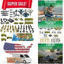 73Pcs Army Men Playset - Action Figures with Military Battle Mat, Army Toys for