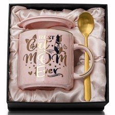 Cat Mom Gifts for Women, Cat Gifts for Cat Lovers - Best Cat Mom Ever - 14oz ...