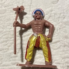 Vintage Native American Indian Plastic Toy Figure 3 Unbranded