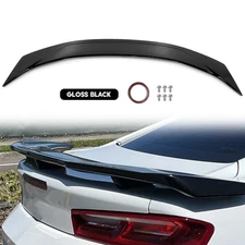 For Chevy Camaro RS SS ZL1 2016-2024 Rear Trunk Spoiler Wing Glossy Black ABS