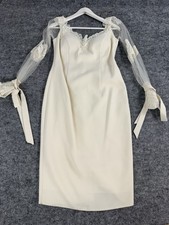 Nazan Wedding Dress Small Lace Cream Sheath Bridal Elopement Formal Coctail N94