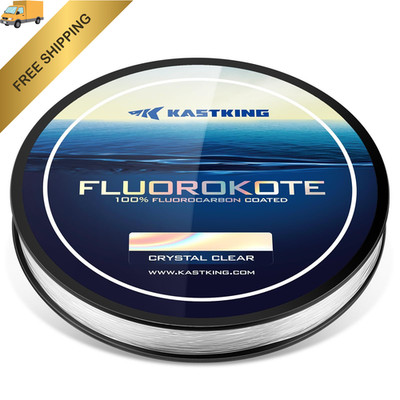 KastKing Fluorokote 100% Fluorocarbon Coated Fishing Line, 12LB(150Yard) 