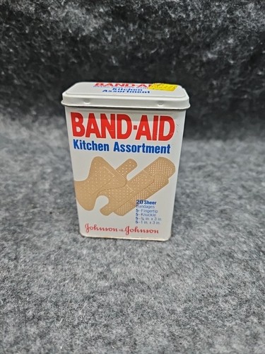 Band-Aid Kitchen Assortment Metal Tin EMPTY Vintage Storage Craft First Aid
