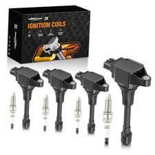 Set of 4 Ignition Coil Pack and Iridium Spark Plugs Fit for Nissan UF549