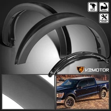 Fits 2021-2024 Ford F150 F-150 Factory Style Fender Flares Wheel Protectors 4PC