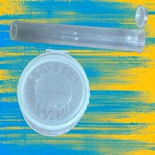 5" Opaque Plastic Storage Tube Vials with Flip top sold in groups of 10