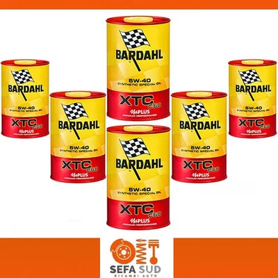 6 LITRI BARDAHL OLIO MOTORE AUTO XTC C60 5W-40 COMPLETAMENTE SINTETICO 334039