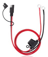 2 Ft 10 AWG 2 Pin Battery Connector, SAE to O Ring Terminal Harness for Car Boat
